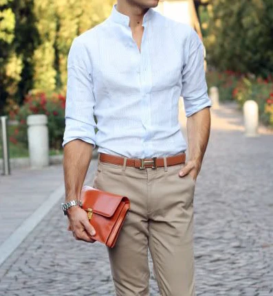 shirt and light pants