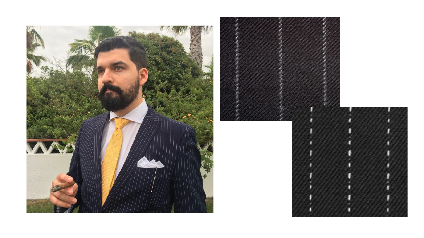 stripes in suits