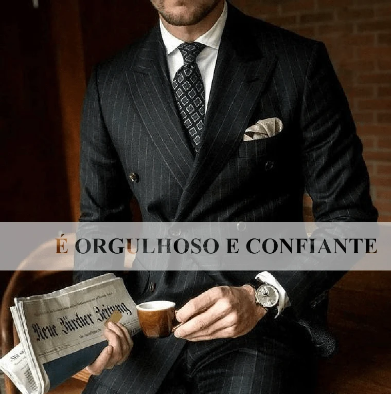 orgulhoso e confiante gentleman bom homem